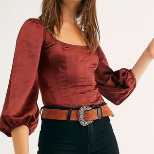 NWOT Free People Hold Me Tight Corset Top Size M